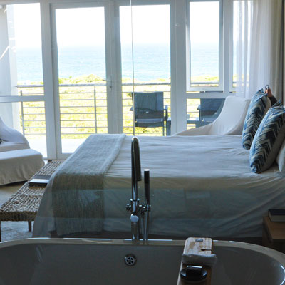 Blick aus dem Bad Zimmer im Abalone Guesthouse