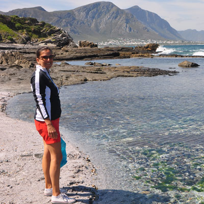 Kleine Badebucht mit sehr kaltem Wasser