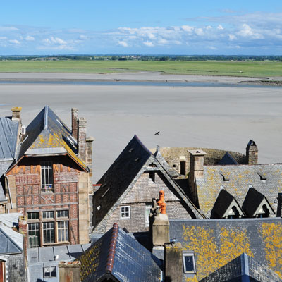 Blick aus dem Hotelzimmer auf dem Mont Saint Michel